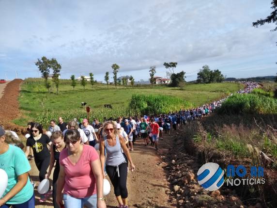 Mais de 700 Romeiros participam da Caminhada Penitencial de Três de Maio à SJI