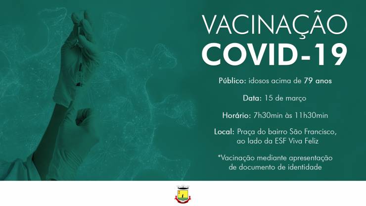 Idosos acima de 79 anos serão vacinados contra a Covid-19 nesta segunda-feira (15-03) em Três de Maio