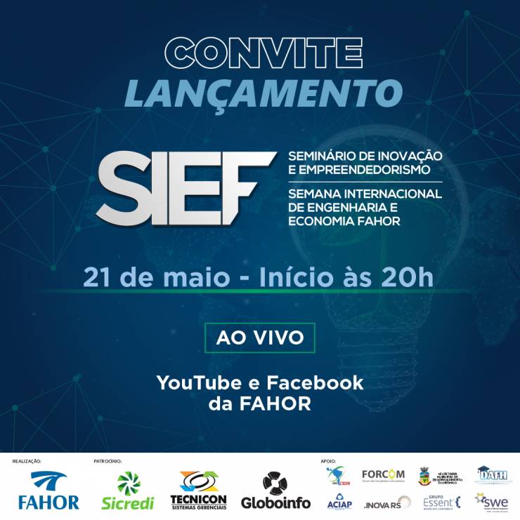Lançamento do SIEF 2021 ocorre nesta sexta, ao vivo no YouTube e Facebook